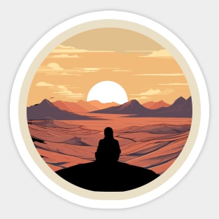 Samadhi, meditation, mindfulness, nature Sticker